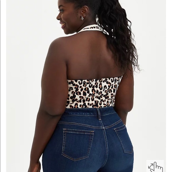 Torrid Leopard Halter Top 5X - Picture 4 of 9
